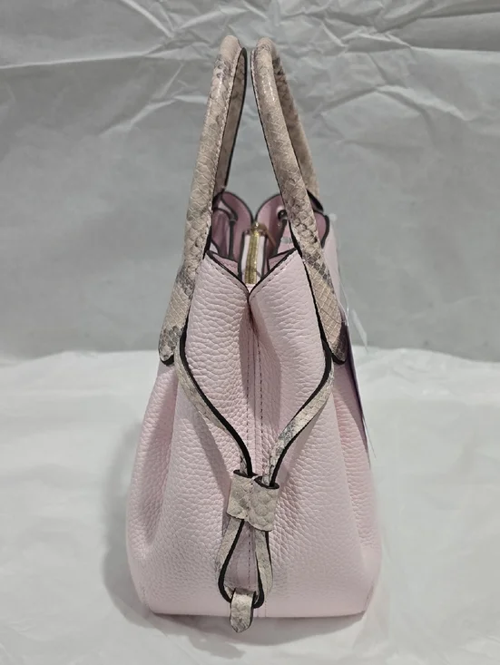 Kate Spade Dumpling Snake Embossed Small Satchel, Shimmer Pink Multi - Picture 4 of 9